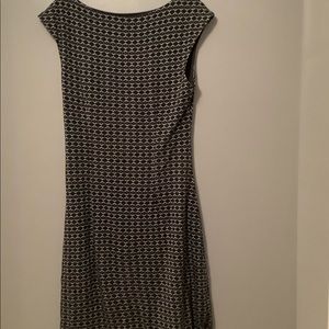 Black/white/ blue and gray dress, loft, medium